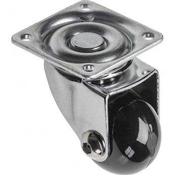 Колесо поворотное D-35мм черное без стопора Brazylia GTV KM-RD-35-SF-20 Колесо поворотное D-35мм черное без стопора Brazylia GTV KM-RD-35-SF-20