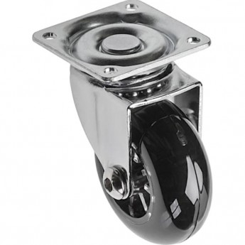 Колесо поворотное D-50мм черное без стопора на площадке Brazylia GTV KM-RD-50-SF-20 Колесо поворотное D-50мм черное без стопора на площадке Brazylia GTV KM-RD-50-SF-20